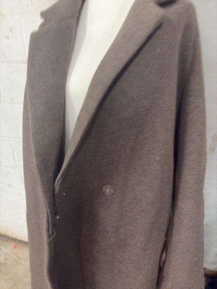 WOMENS- H&M- SIZE LARGE- WOOL BLEND TRINCH COAT-