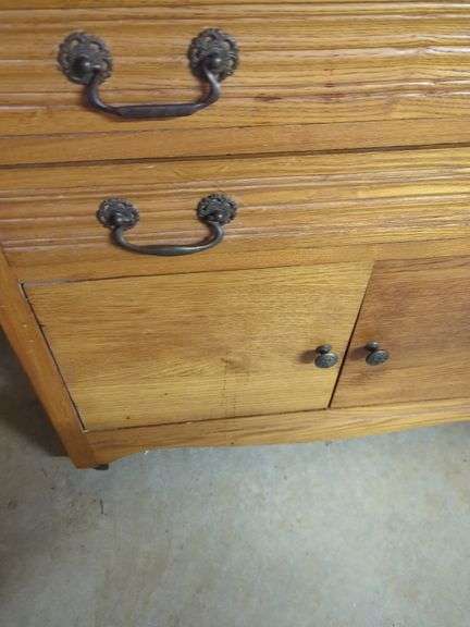 Wood Washstand with Marble Top