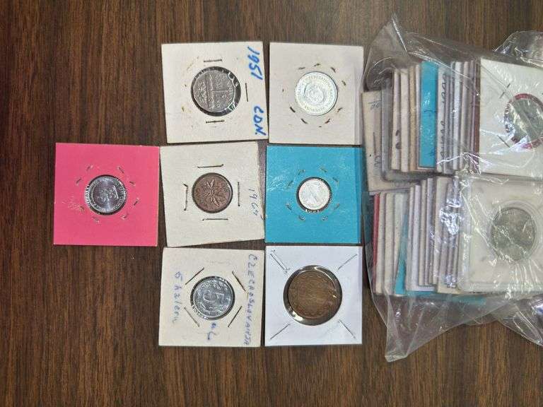 Mixed Foreign Coin Collection - Various Countries and Denominations