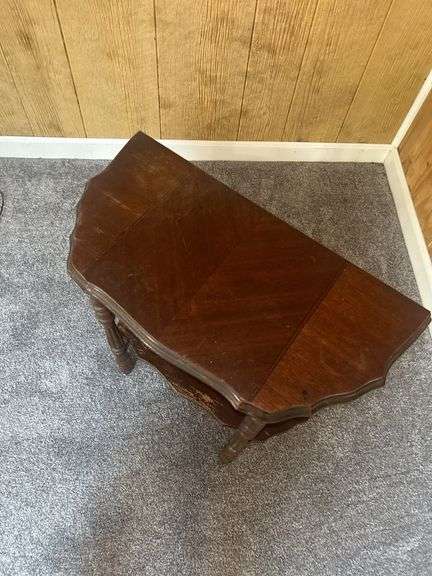 Wooden Hall Table with Lower Shelf