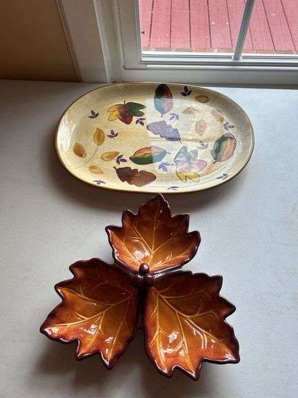 Better Homes & Gardens Heritage Collection Harvest 2011 Leaf Platter & Bowl Set image