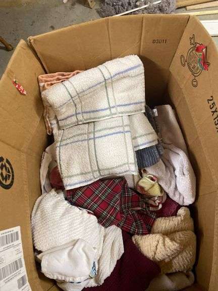 Large Box Lot of Assorted Towels