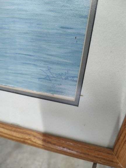 SIGNED J LOGAN BASS PAINTING - 18x22