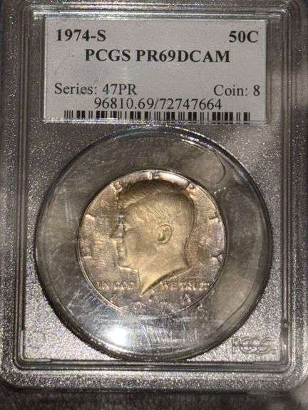 1974-S , PCGS PR69DCAM KENNEDY HALF DOLLAR image