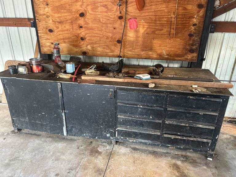 Heavy Duty Work Bench with Tools and Supplies image