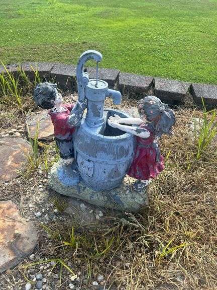 Figural Garden Water Pump Statue image