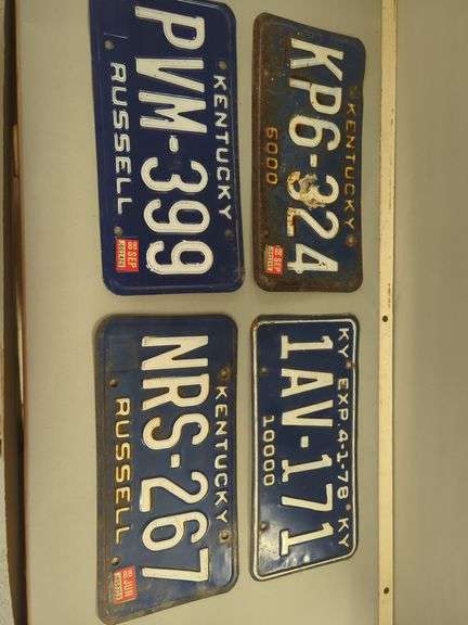 Collection of Four Kentucky License Plates image