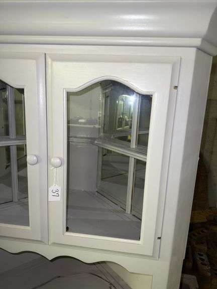 White Painted Corner Display Cabinet