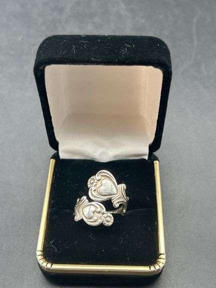Avon Sterling Silver Heart Spoon Ring image
