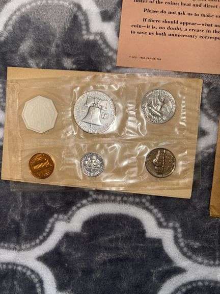 1962 US PHILADELPHIA MINT PROOF COINS SEALED IN TRANSPARENT PACKAGE
