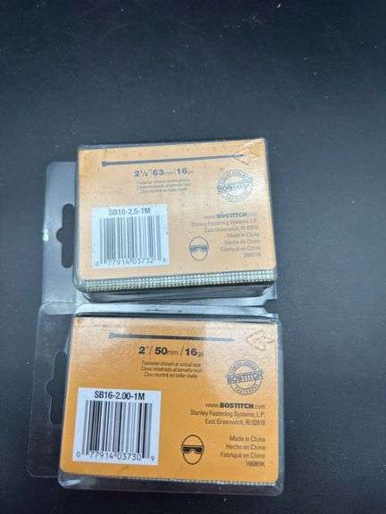 Bostitch Finish Nails - 2 1/2" & 2" - 16 Gauge - Qty 1000