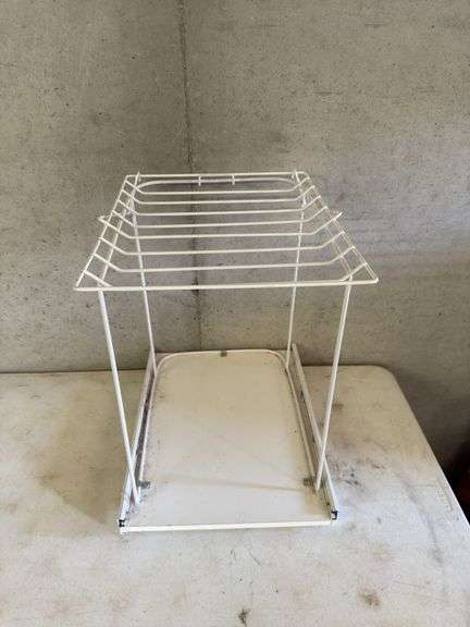 White Metal Storage Rack image