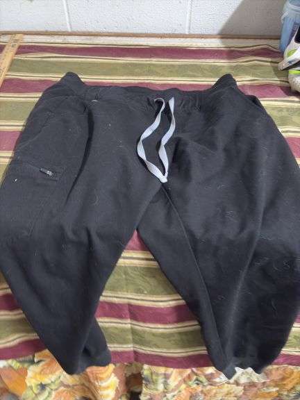 XL PAIR OF FIG SCRUB PANTS  ALMOST LIKE NEW image