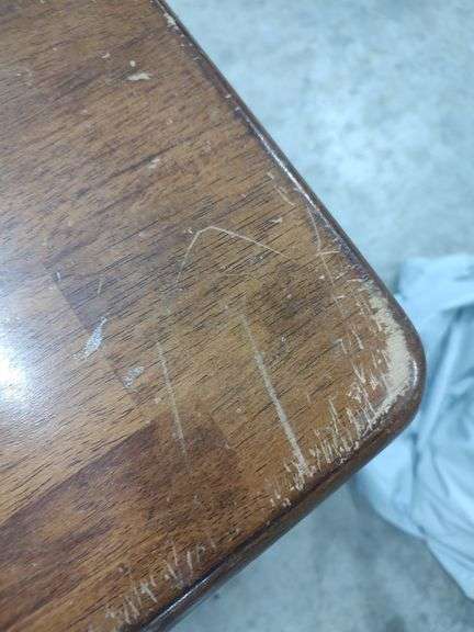 FARMHOUSE STYLE DINING TABLE DOES HAVE SOME FINISH SCUFFS - 60X36X30