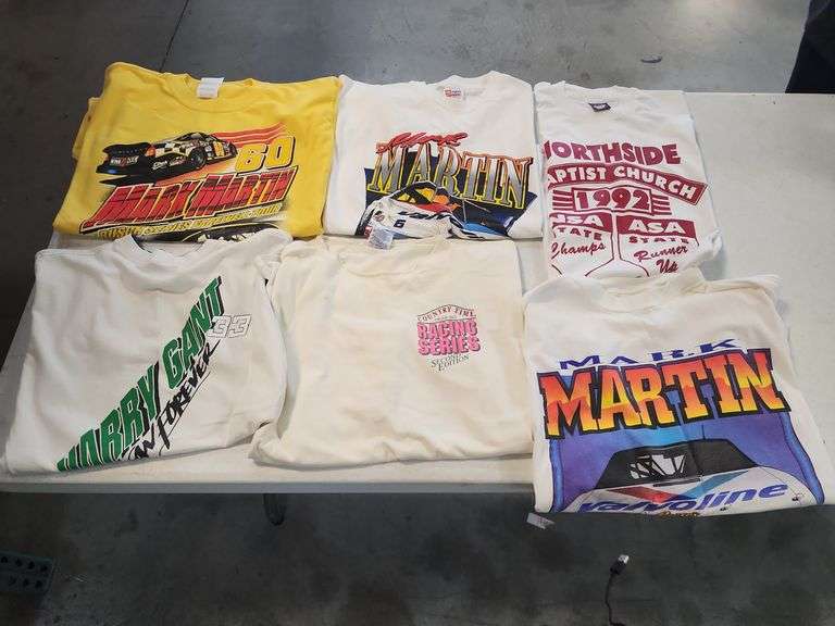 Lot of Racing T-Shirts - Mark Martin, Harry Gant, Northside Baptist Church image