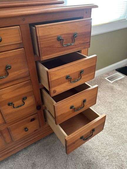 Virginia House Wooden Dresser with Mirror