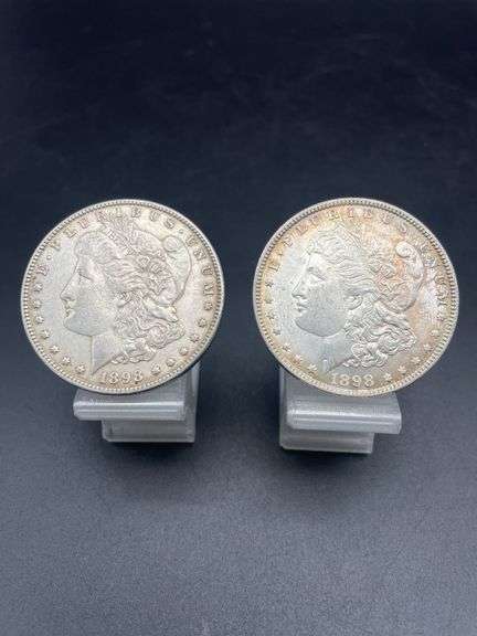 TWO MORGAN SILVER DOLLARS