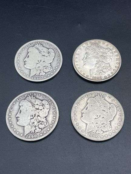 FOUR MORGAN SILVER DOLLARS