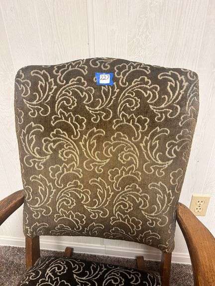 Upholstered Wood Frame Rocking Chair