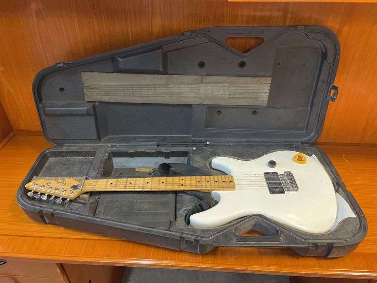 Peavey Patriot Electric Guitar with Hard Case and Dinosaur Acoustic Guitar image