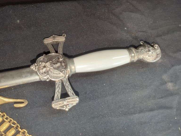 Knights Templar Ceremonial Sword with Belt and Chain