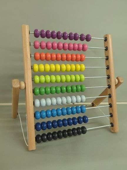 Wooden Abacus with Colorful Beads image