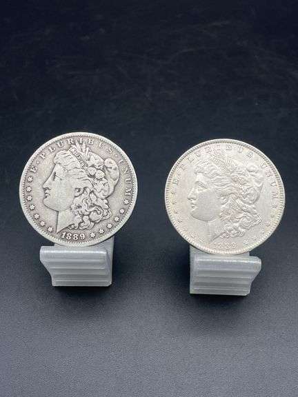 TWO MORGAN SILVER DOLLARS