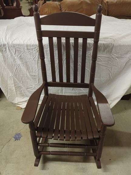 Traditional Dark Brown Rocking Chair