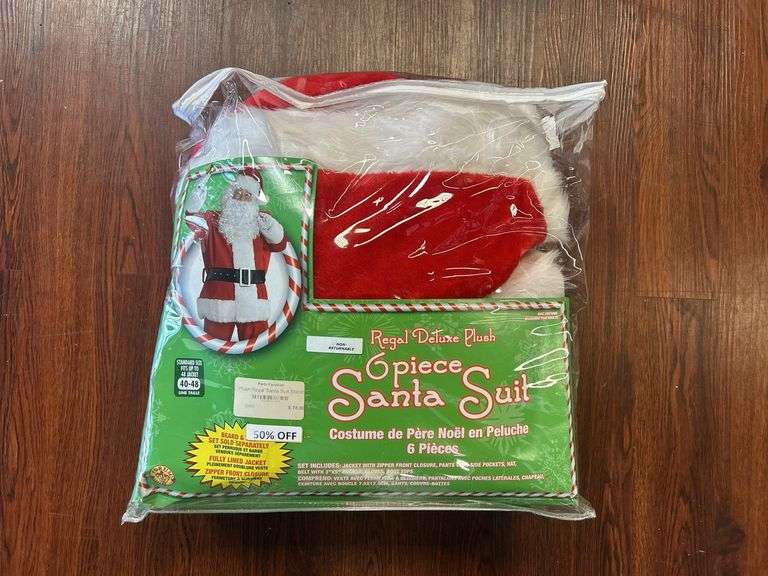Regal Deluxe Plush 6-Piece Santa Suit Costume