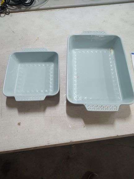 OPAL HOUSE STONEWARE BAKING DISHES - 9X13 AND 8X8