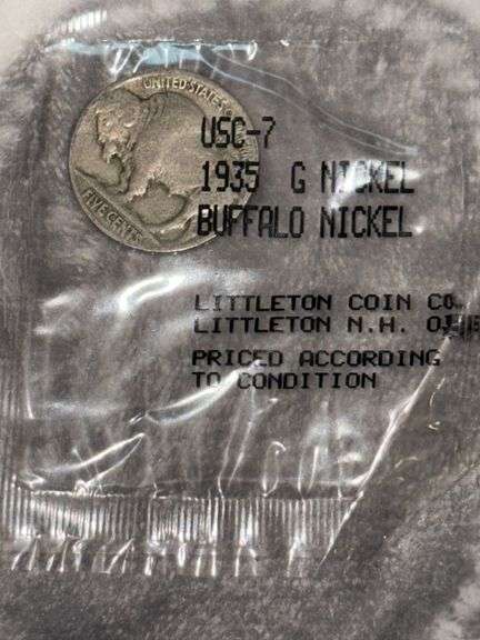LITTLETON COIN COMPANY IN PLASTIC 1935 BUFFALO NICKLE image
