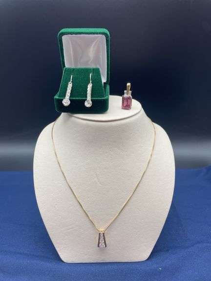 Jewelry Set: Earrings, Pendant & Necklace image