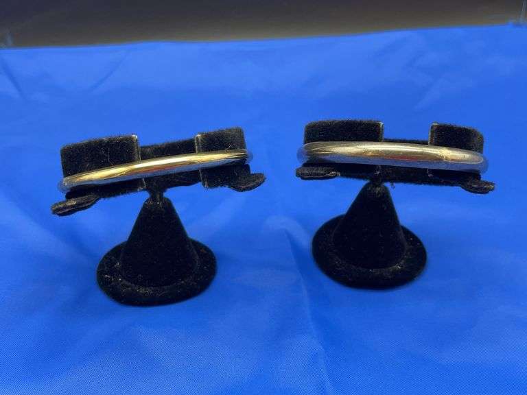 Two Sterling Silver Bangle Bracelets image