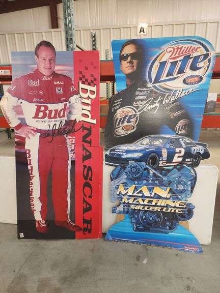 Rusty Wallace and Schrader NASCAR Advertising Display Standees image
