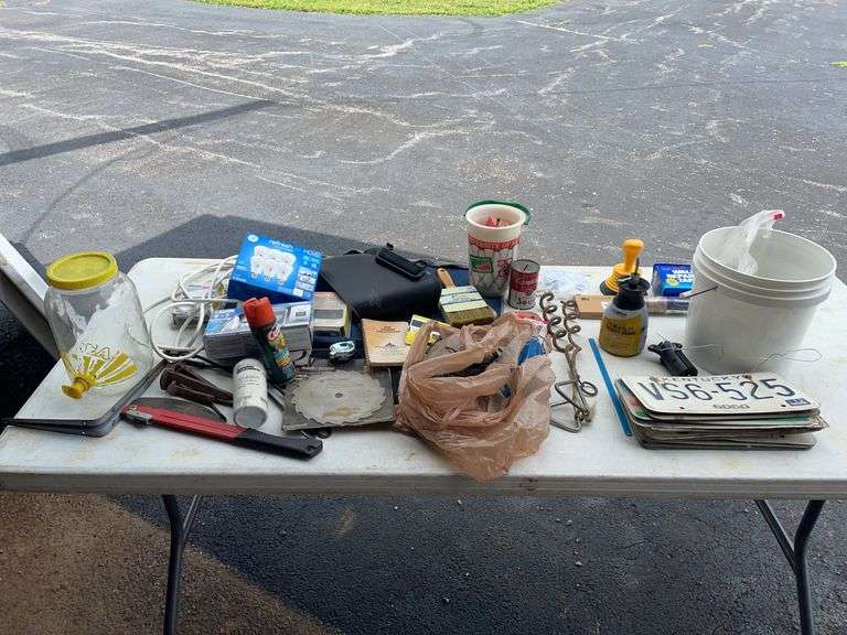 Variety Lot - Kentucky License Plates, Tools, Hardware, and More image