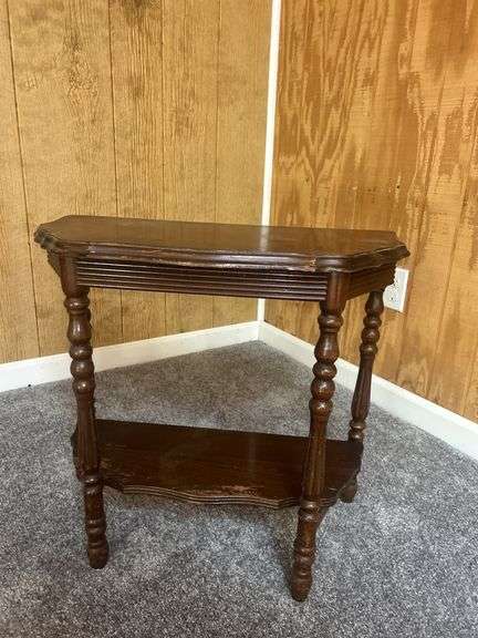 Wooden Hall Table with Lower Shelf image