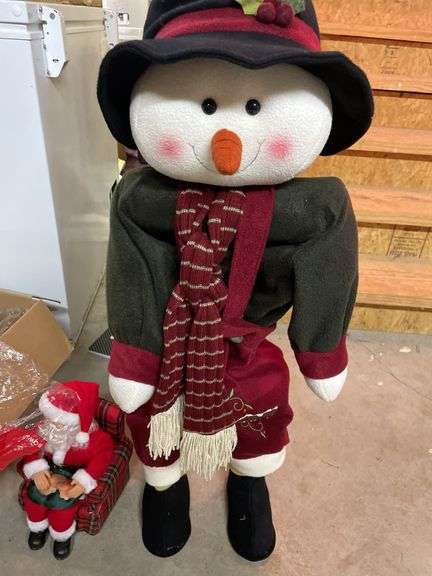 Christmas Holiday Decor Lot - Santa, Snowman, Ornaments and More