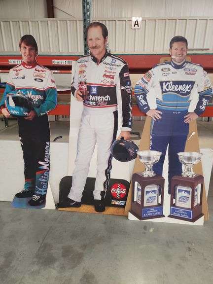 NASCAR Driver Life Size Standees - Bobby Hillan, Dale Earnhardt, Randy Lajoie image