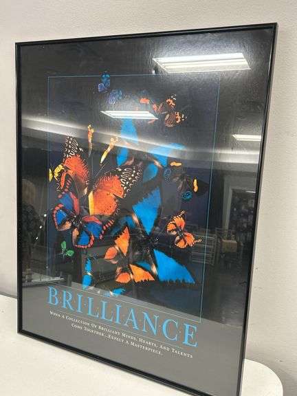 Framed 'Brilliance' Butterfly Graphic Print
