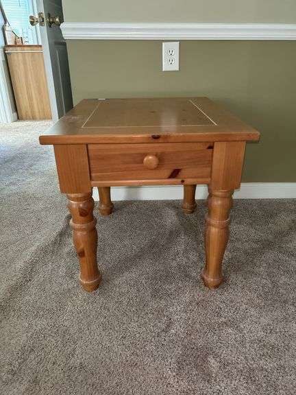 Broyhill Wooden End Table with Drawer image