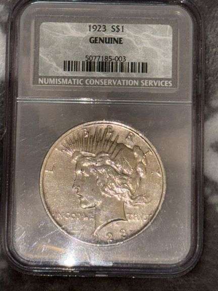 1923 ONE DOLLAR GENUINE FROM NUMISMATIC CONSERVATION SERVICES image