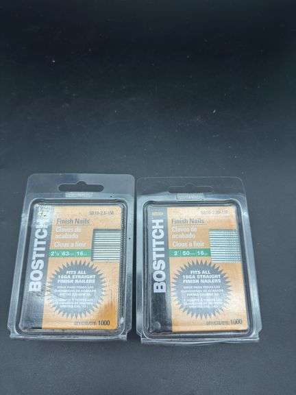 Bostitch Finish Nails - 2 1/2" & 2" - 16 Gauge - Qty 1000