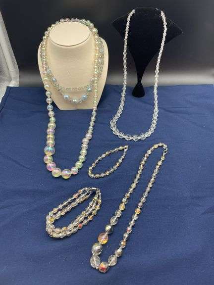 Crystal Bead Necklace & Bracelet Jewelry Lot image
