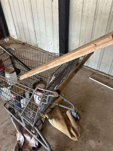 Shopping Cart with Paint Cans and Tools