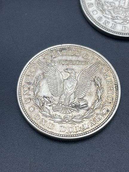 THREE MORGAN SILVER DOLLARS