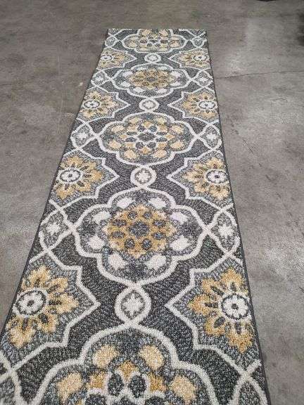 THRESHOLD RADIANT GRAY AREA RUG - 2 FT X 7 FT