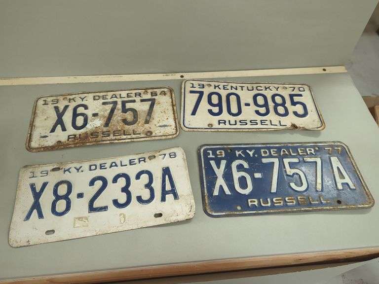 Group of 4 Kentucky Dealer License Plates image