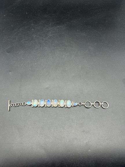 925 Sterling Silver and Moonstone Bracelet image