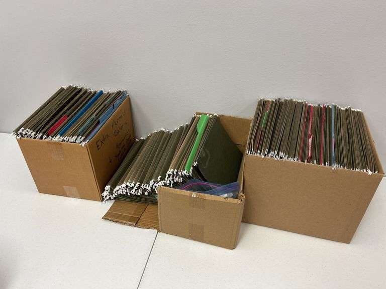 Boxes of Hanging File Folders