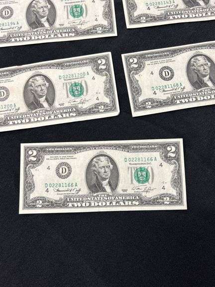 Lot of Twenty $2 Bills